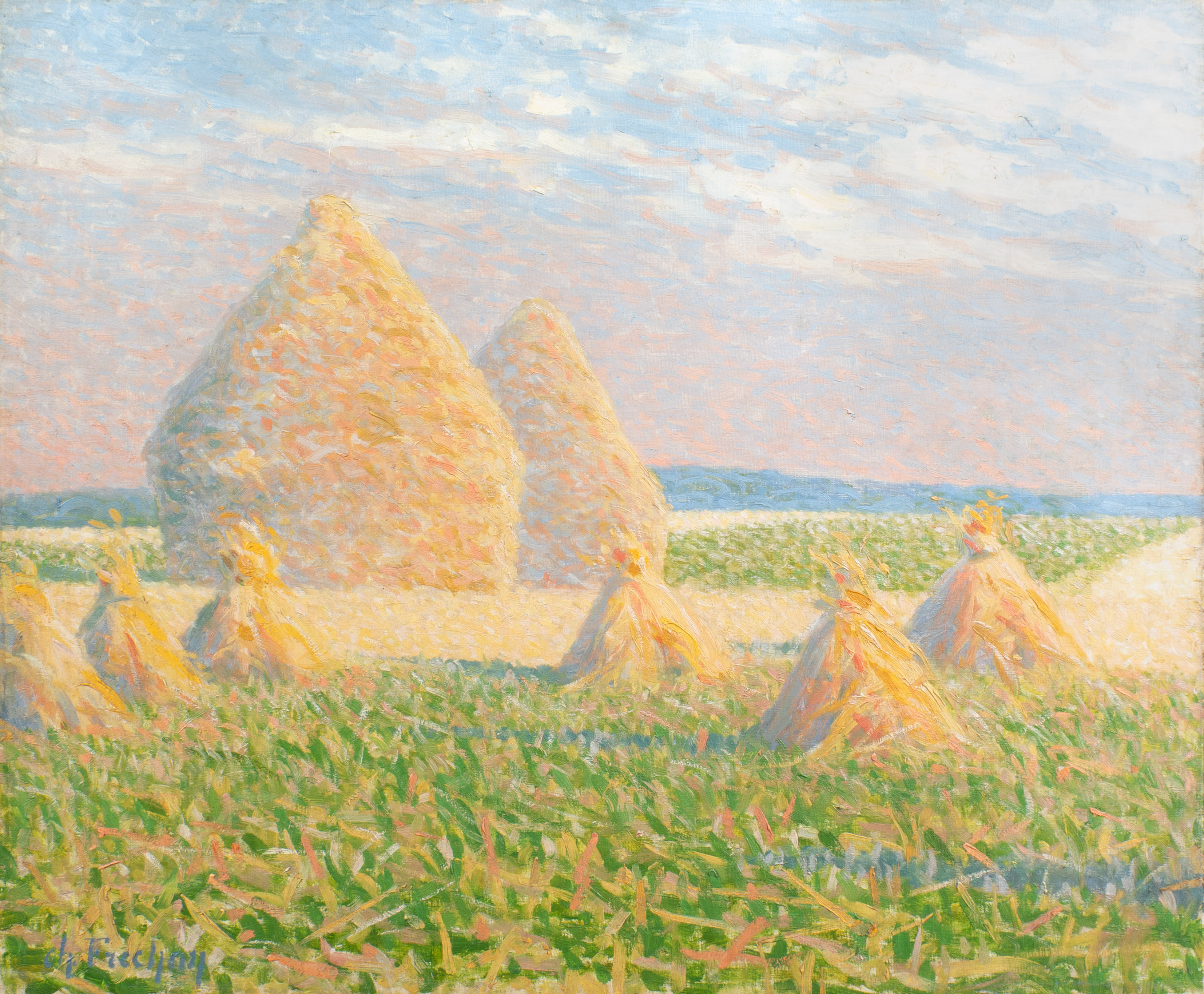 Les meules au couchant